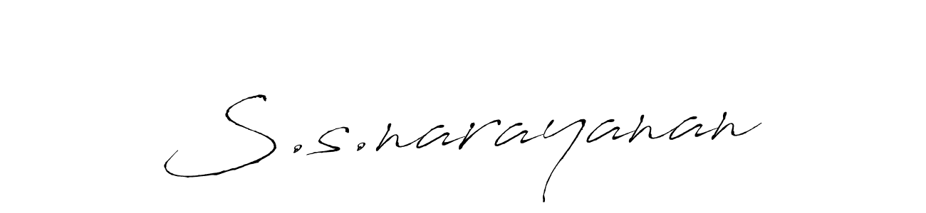 How to Draw S.s.narayanan signature style? Antro_Vectra is a latest design signature styles for name S.s.narayanan. S.s.narayanan signature style 6 images and pictures png