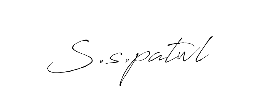 S.s.patwl stylish signature style. Best Handwritten Sign (Antro_Vectra) for my name. Handwritten Signature Collection Ideas for my name S.s.patwl. S.s.patwl signature style 6 images and pictures png