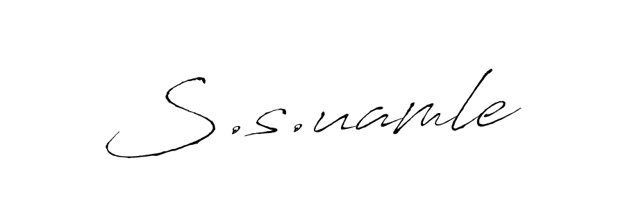 Also You can easily find your signature by using the search form. We will create S.s.uamle name handwritten signature images for you free of cost using Antro_Vectra sign style. S.s.uamle signature style 6 images and pictures png