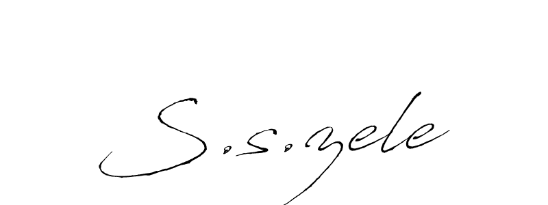 How to make S.s.zele signature? Antro_Vectra is a professional autograph style. Create handwritten signature for S.s.zele name. S.s.zele signature style 6 images and pictures png