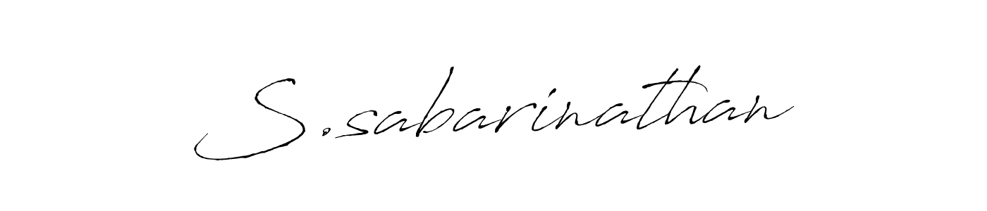 Make a beautiful signature design for name S.sabarinathan. With this signature (Antro_Vectra) style, you can create a handwritten signature for free. S.sabarinathan signature style 6 images and pictures png