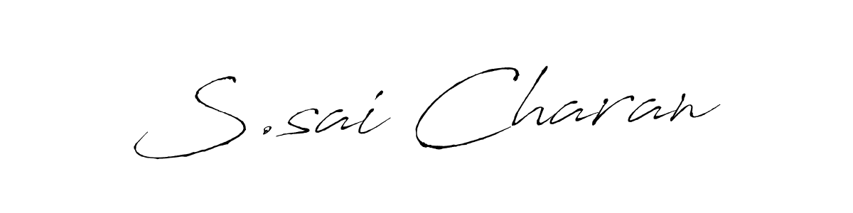 Design your own signature with our free online signature maker. With this signature software, you can create a handwritten (Antro_Vectra) signature for name S.sai Charan. S.sai Charan signature style 6 images and pictures png