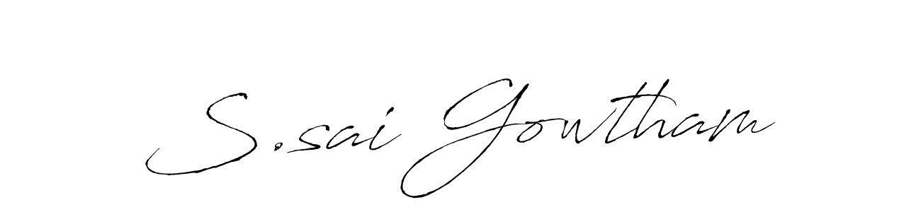 You can use this online signature creator to create a handwritten signature for the name S.sai Gowtham. This is the best online autograph maker. S.sai Gowtham signature style 6 images and pictures png