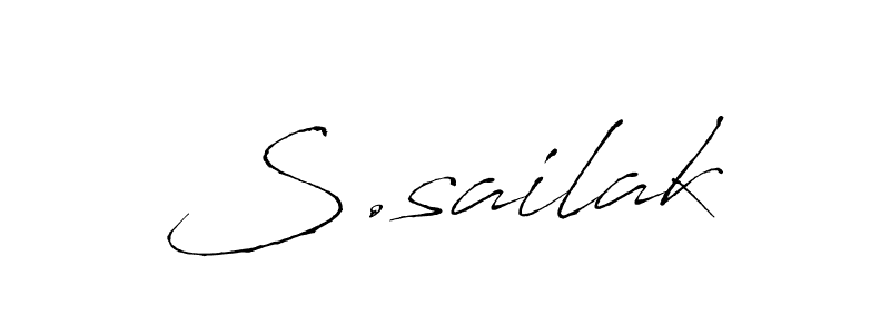 It looks lik you need a new signature style for name S.sailak. Design unique handwritten (Antro_Vectra) signature with our free signature maker in just a few clicks. S.sailak signature style 6 images and pictures png