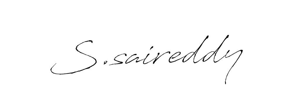 Design your own signature with our free online signature maker. With this signature software, you can create a handwritten (Antro_Vectra) signature for name S.saireddy. S.saireddy signature style 6 images and pictures png