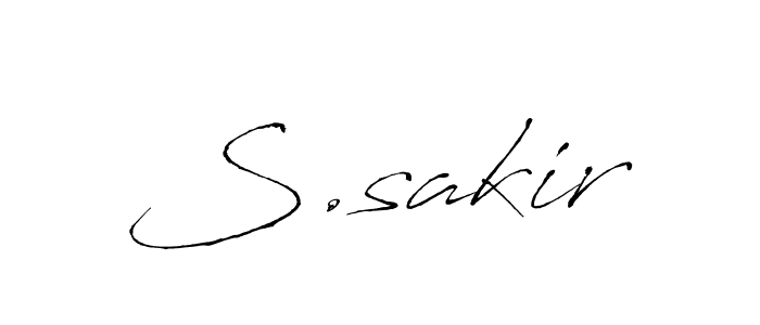 How to make S.sakir signature? Antro_Vectra is a professional autograph style. Create handwritten signature for S.sakir name. S.sakir signature style 6 images and pictures png