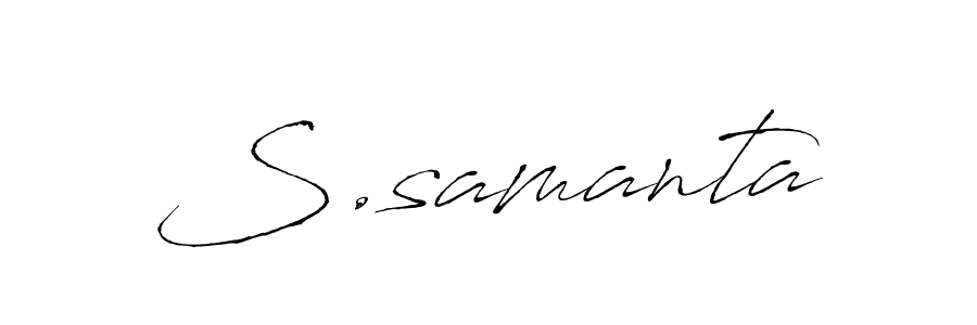 You should practise on your own different ways (Antro_Vectra) to write your name (S.samanta) in signature. don't let someone else do it for you. S.samanta signature style 6 images and pictures png