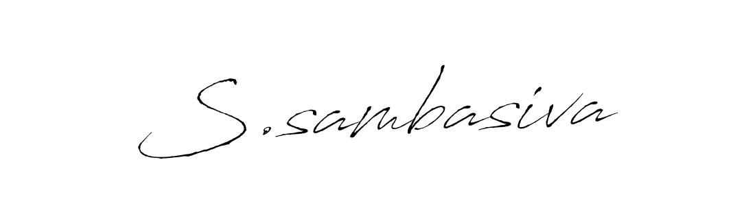 The best way (Antro_Vectra) to make a short signature is to pick only two or three words in your name. The name S.sambasiva include a total of six letters. For converting this name. S.sambasiva signature style 6 images and pictures png