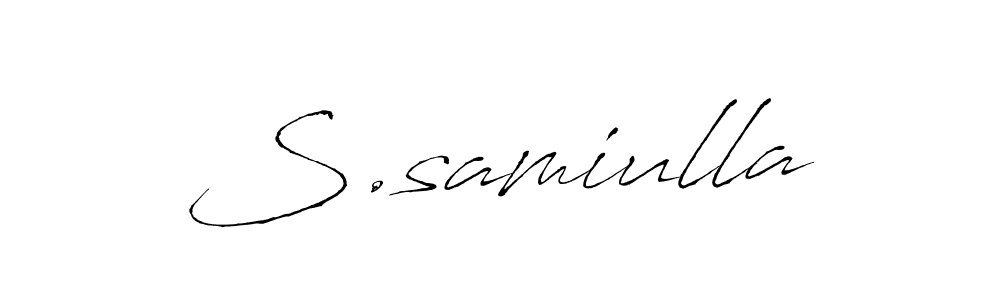 Make a beautiful signature design for name S.samiulla. With this signature (Antro_Vectra) style, you can create a handwritten signature for free. S.samiulla signature style 6 images and pictures png