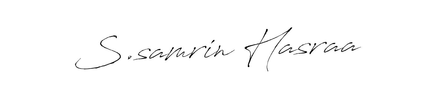 Design your own signature with our free online signature maker. With this signature software, you can create a handwritten (Antro_Vectra) signature for name S.samrin Hasraa. S.samrin Hasraa signature style 6 images and pictures png