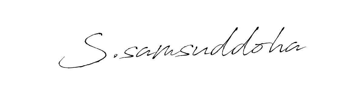 How to make S.samsuddoha signature? Antro_Vectra is a professional autograph style. Create handwritten signature for S.samsuddoha name. S.samsuddoha signature style 6 images and pictures png