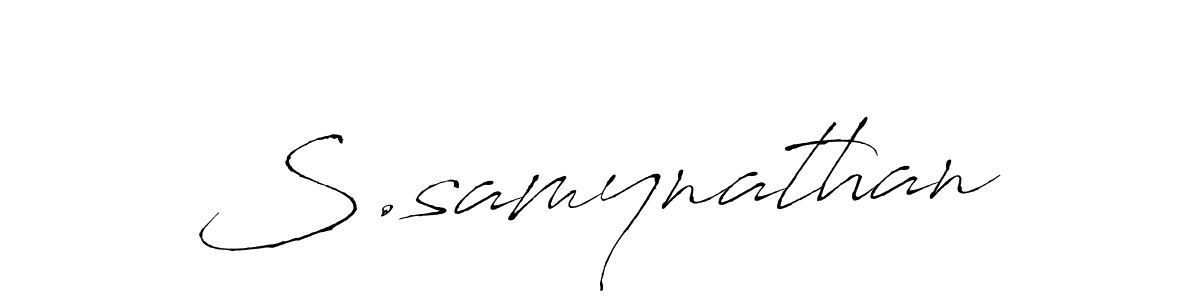 How to make S.samynathan signature? Antro_Vectra is a professional autograph style. Create handwritten signature for S.samynathan name. S.samynathan signature style 6 images and pictures png