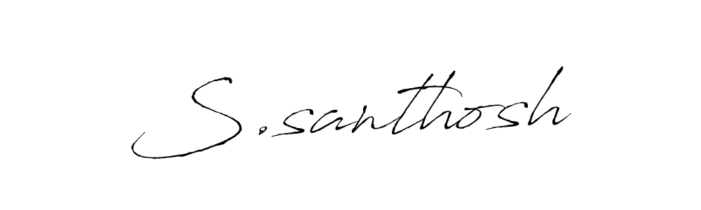 Make a beautiful signature design for name S.santhosh. With this signature (Antro_Vectra) style, you can create a handwritten signature for free. S.santhosh signature style 6 images and pictures png