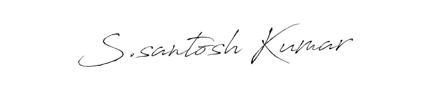 Make a beautiful signature design for name S.santosh Kumar. With this signature (Antro_Vectra) style, you can create a handwritten signature for free. S.santosh Kumar signature style 6 images and pictures png
