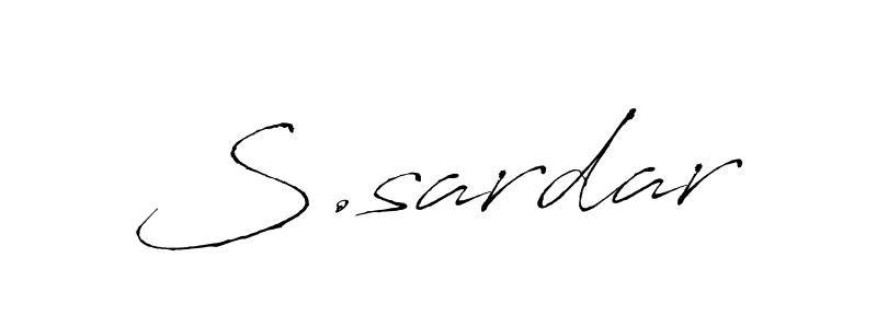 Make a beautiful signature design for name S.sardar. With this signature (Antro_Vectra) style, you can create a handwritten signature for free. S.sardar signature style 6 images and pictures png