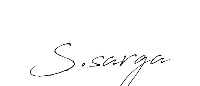 The best way (Antro_Vectra) to make a short signature is to pick only two or three words in your name. The name S.sarga include a total of six letters. For converting this name. S.sarga signature style 6 images and pictures png