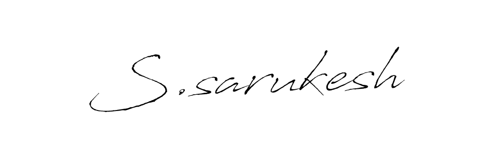 This is the best signature style for the S.sarukesh name. Also you like these signature font (Antro_Vectra). Mix name signature. S.sarukesh signature style 6 images and pictures png