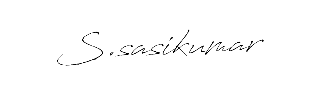 The best way (Antro_Vectra) to make a short signature is to pick only two or three words in your name. The name S.sasikumar include a total of six letters. For converting this name. S.sasikumar signature style 6 images and pictures png