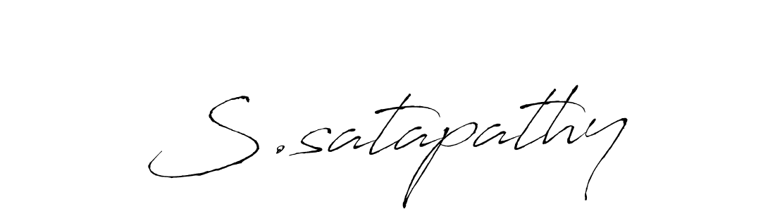 Use a signature maker to create a handwritten signature online. With this signature software, you can design (Antro_Vectra) your own signature for name S.satapathy. S.satapathy signature style 6 images and pictures png
