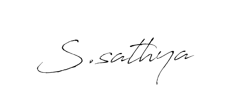 Use a signature maker to create a handwritten signature online. With this signature software, you can design (Antro_Vectra) your own signature for name S.sathya. S.sathya signature style 6 images and pictures png