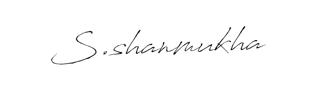 Make a beautiful signature design for name S.shanmukha. With this signature (Antro_Vectra) style, you can create a handwritten signature for free. S.shanmukha signature style 6 images and pictures png