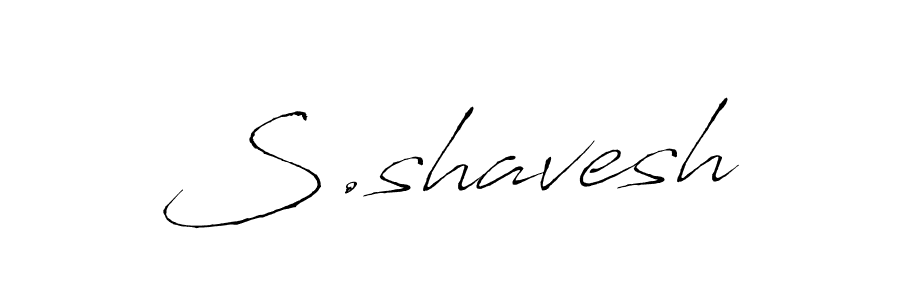 Make a beautiful signature design for name S.shavesh. With this signature (Antro_Vectra) style, you can create a handwritten signature for free. S.shavesh signature style 6 images and pictures png