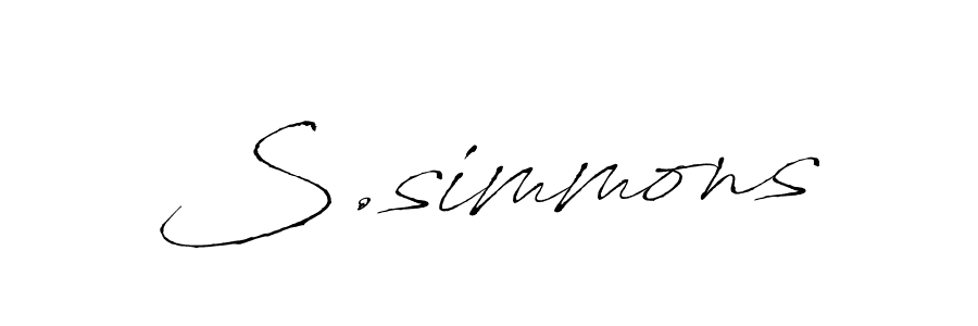 Design your own signature with our free online signature maker. With this signature software, you can create a handwritten (Antro_Vectra) signature for name S.simmons. S.simmons signature style 6 images and pictures png