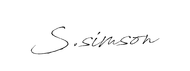 Once you've used our free online signature maker to create your best signature Antro_Vectra style, it's time to enjoy all of the benefits that S.simson name signing documents. S.simson signature style 6 images and pictures png