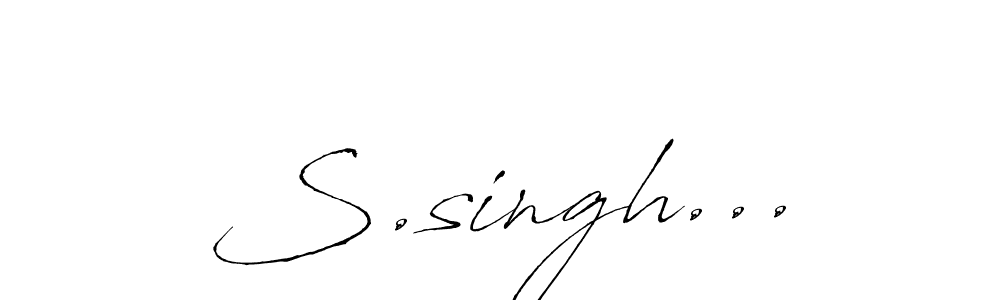 Design your own signature with our free online signature maker. With this signature software, you can create a handwritten (Antro_Vectra) signature for name S.singh.... S.singh... signature style 6 images and pictures png