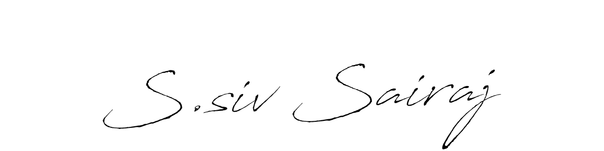 if you are searching for the best signature style for your name S.siv Sairaj. so please give up your signature search. here we have designed multiple signature styles  using Antro_Vectra. S.siv Sairaj signature style 6 images and pictures png