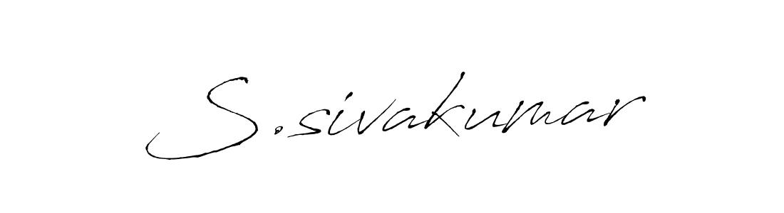 Use a signature maker to create a handwritten signature online. With this signature software, you can design (Antro_Vectra) your own signature for name S.sivakumar. S.sivakumar signature style 6 images and pictures png