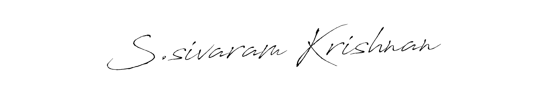 Design your own signature with our free online signature maker. With this signature software, you can create a handwritten (Antro_Vectra) signature for name S.sivaram Krishnan. S.sivaram Krishnan signature style 6 images and pictures png