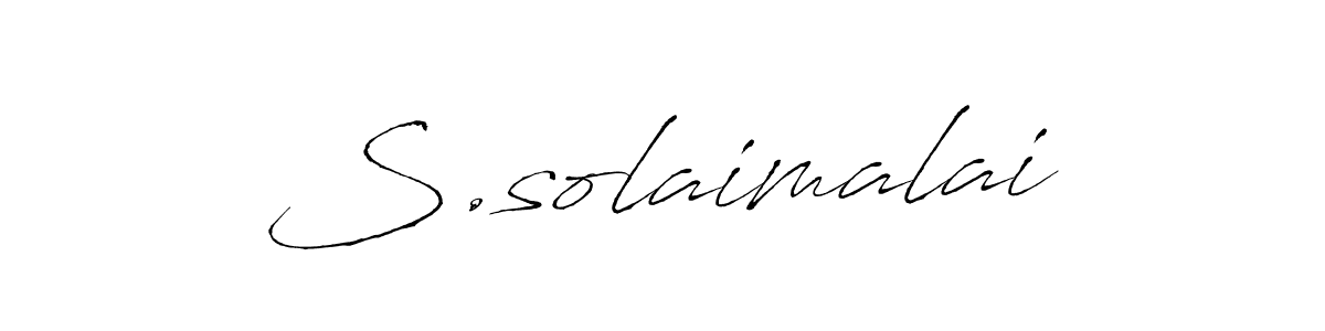 You should practise on your own different ways (Antro_Vectra) to write your name (S.solaimalai) in signature. don't let someone else do it for you. S.solaimalai signature style 6 images and pictures png