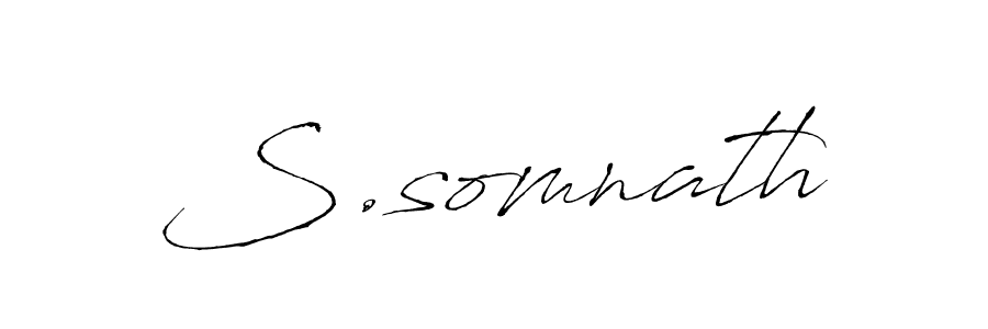 How to make S.somnath signature? Antro_Vectra is a professional autograph style. Create handwritten signature for S.somnath name. S.somnath signature style 6 images and pictures png