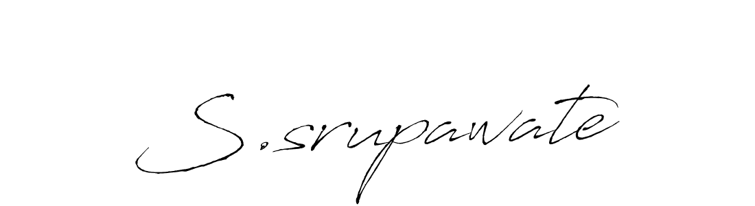 The best way (Antro_Vectra) to make a short signature is to pick only two or three words in your name. The name S.srupawate include a total of six letters. For converting this name. S.srupawate signature style 6 images and pictures png