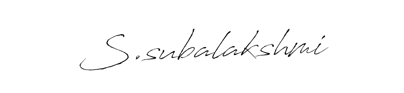 It looks lik you need a new signature style for name S.subalakshmi. Design unique handwritten (Antro_Vectra) signature with our free signature maker in just a few clicks. S.subalakshmi signature style 6 images and pictures png