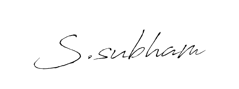 You should practise on your own different ways (Antro_Vectra) to write your name (S.subham) in signature. don't let someone else do it for you. S.subham signature style 6 images and pictures png