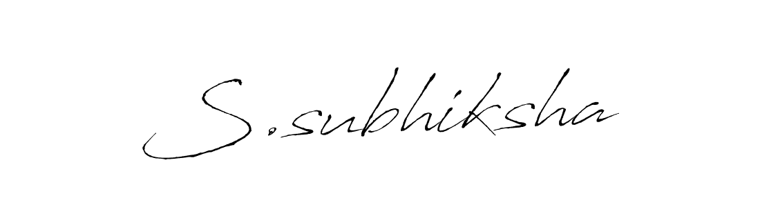 How to make S.subhiksha signature? Antro_Vectra is a professional autograph style. Create handwritten signature for S.subhiksha name. S.subhiksha signature style 6 images and pictures png