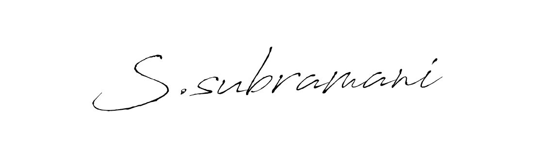 How to make S.subramani signature? Antro_Vectra is a professional autograph style. Create handwritten signature for S.subramani name. S.subramani signature style 6 images and pictures png