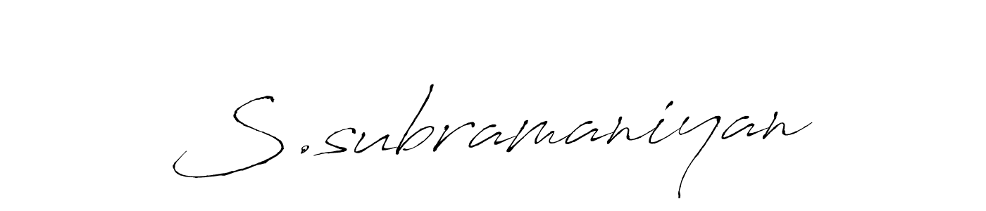 Use a signature maker to create a handwritten signature online. With this signature software, you can design (Antro_Vectra) your own signature for name S.subramaniyan. S.subramaniyan signature style 6 images and pictures png