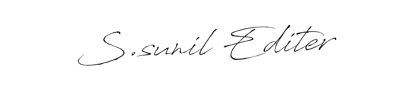 Once you've used our free online signature maker to create your best signature Antro_Vectra style, it's time to enjoy all of the benefits that S.sunil Editer name signing documents. S.sunil Editer signature style 6 images and pictures png