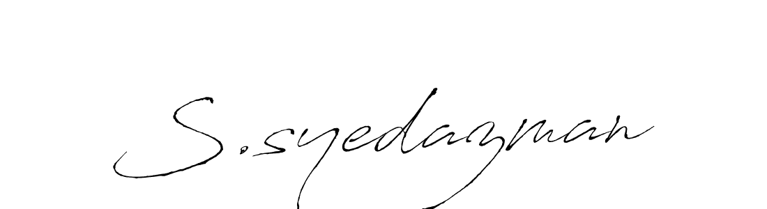 if you are searching for the best signature style for your name S.syedazman. so please give up your signature search. here we have designed multiple signature styles  using Antro_Vectra. S.syedazman signature style 6 images and pictures png