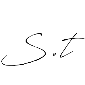 Use a signature maker to create a handwritten signature online. With this signature software, you can design (Antro_Vectra) your own signature for name S.t. S.t signature style 6 images and pictures png