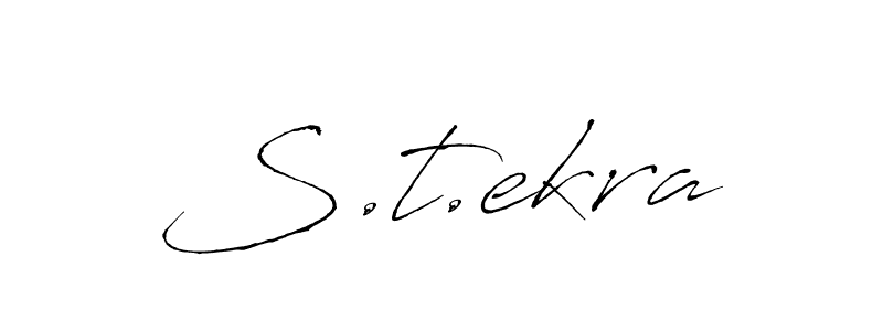 Make a beautiful signature design for name S.t.ekra. With this signature (Antro_Vectra) style, you can create a handwritten signature for free. S.t.ekra signature style 6 images and pictures png