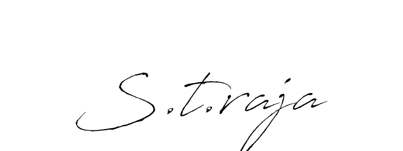 Make a beautiful signature design for name S.t.raja. Use this online signature maker to create a handwritten signature for free. S.t.raja signature style 6 images and pictures png