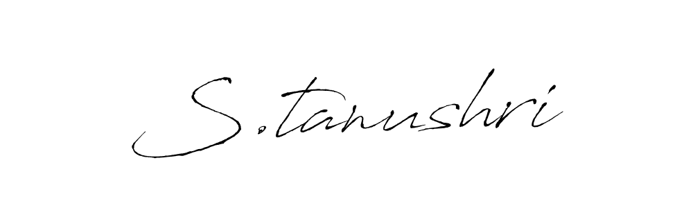 Create a beautiful signature design for name S.tanushri. With this signature (Antro_Vectra) fonts, you can make a handwritten signature for free. S.tanushri signature style 6 images and pictures png