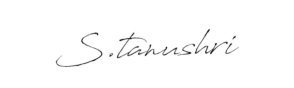 if you are searching for the best signature style for your name S.tanushri. so please give up your signature search. here we have designed multiple signature styles  using Antro_Vectra. S.tanushri signature style 6 images and pictures png