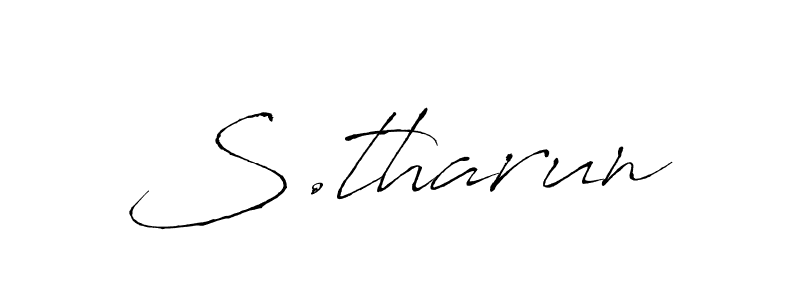 It looks lik you need a new signature style for name S.tharun. Design unique handwritten (Antro_Vectra) signature with our free signature maker in just a few clicks. S.tharun signature style 6 images and pictures png