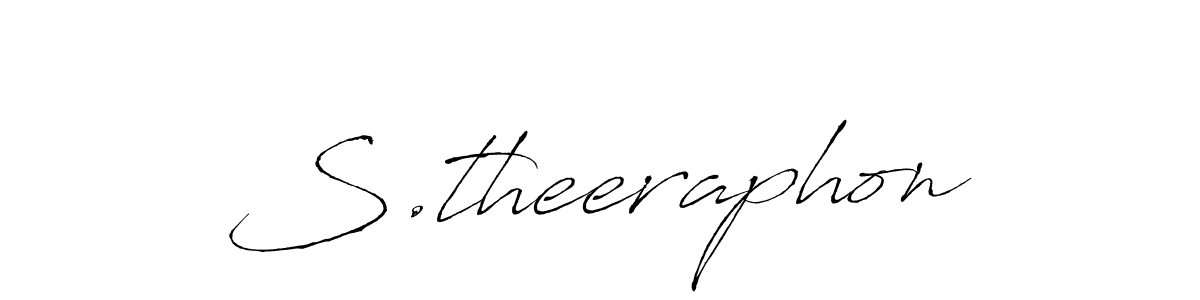 You should practise on your own different ways (Antro_Vectra) to write your name (S.theeraphon) in signature. don't let someone else do it for you. S.theeraphon signature style 6 images and pictures png