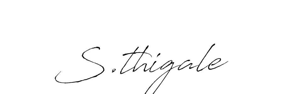 The best way (Antro_Vectra) to make a short signature is to pick only two or three words in your name. The name S.thigale include a total of six letters. For converting this name. S.thigale signature style 6 images and pictures png